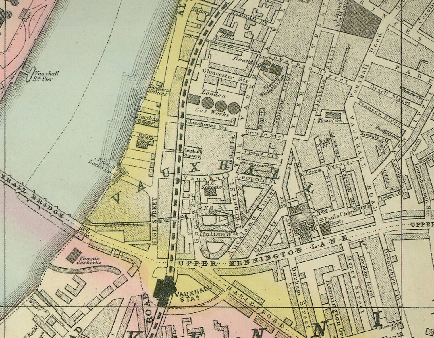 Vauxhall Oval Kennington Old Maps